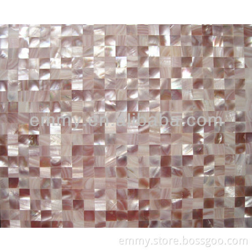 Pink shell mosaic tiles